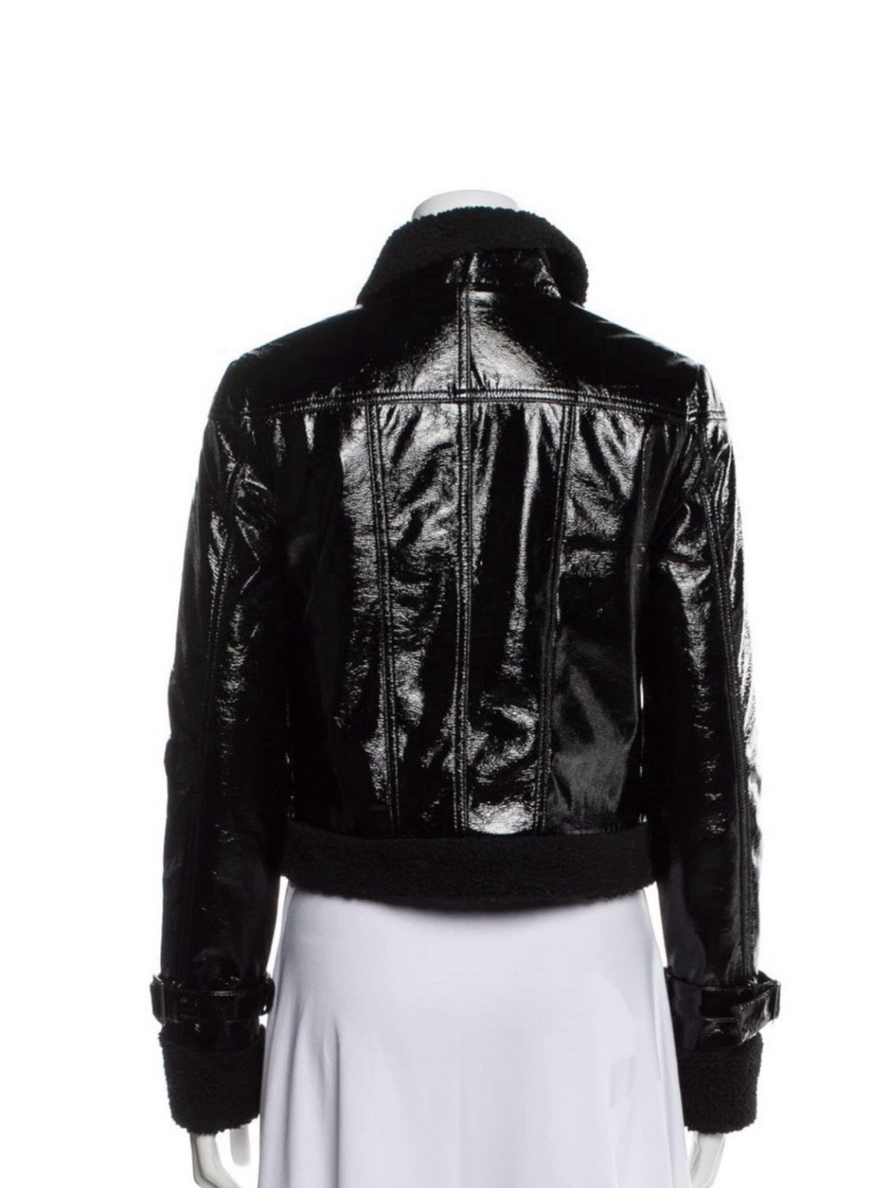 Rebecca Minkoff Black Glossy Jacket - Picture 2 of 3